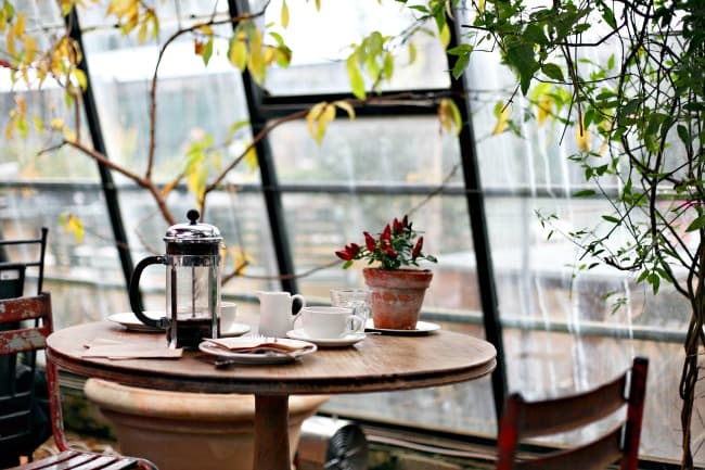 Quiet and pretty coffee shop for relaxation