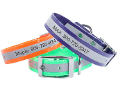 Personalized reflective dog collars