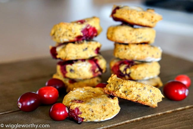 Pumpkin banana and cranberry homemade dog treats