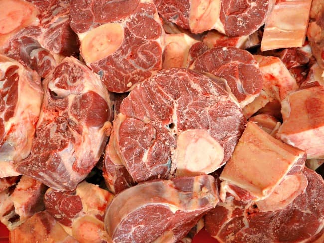 Raw meaty bones for dogs