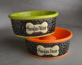 Personalized dog bowl - slow feeder design