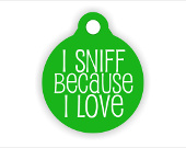 Colorful and quirky dog tags