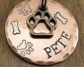 Bronze & Copper Dog ID Tag