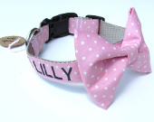 Personalized bow-tie dog collars